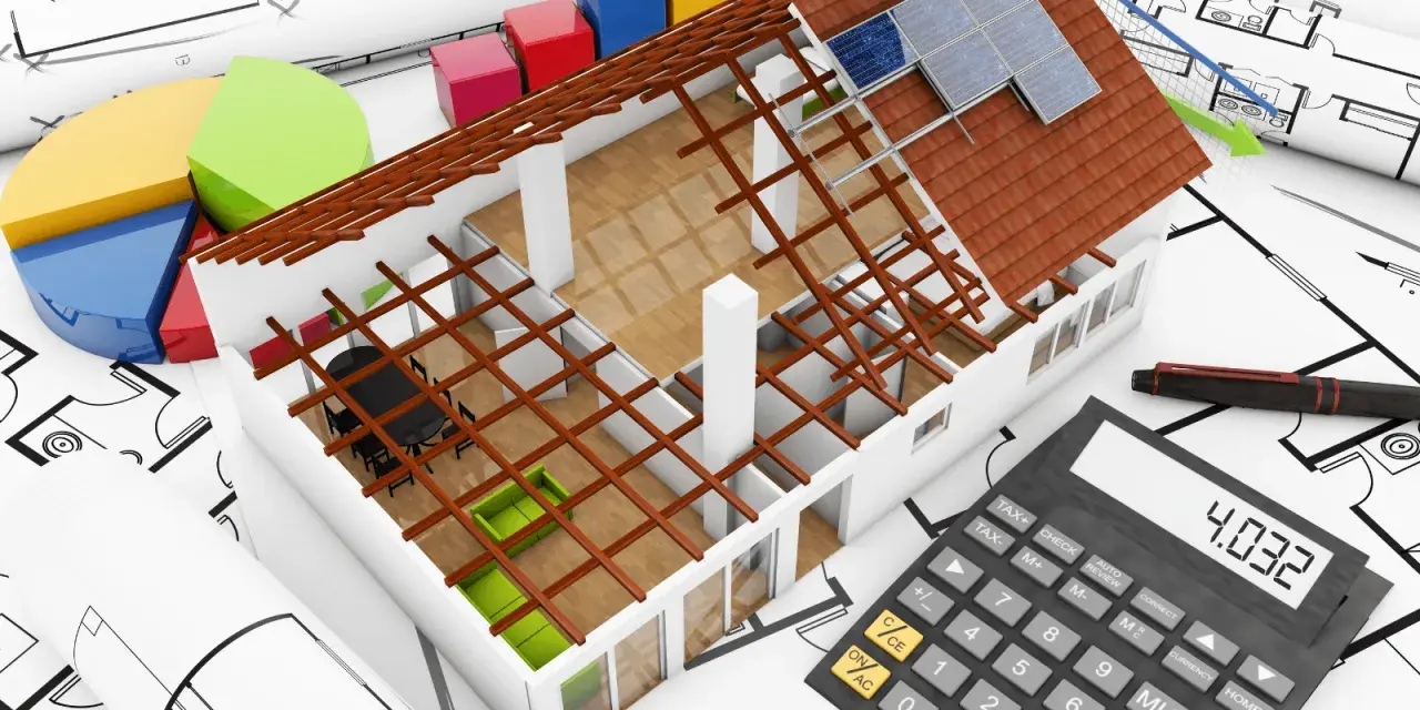 Kalkulacja kosztów ocieplenia domu: model domu, wykresy, kalkulator i plany architektoniczne.