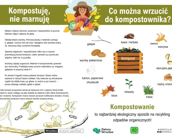 Z czego zrobić kompostownik? Z gałęzi, liści, trawy, skorupek jajek, fusów kawy i herbaty, resztek owoców i warzyw.