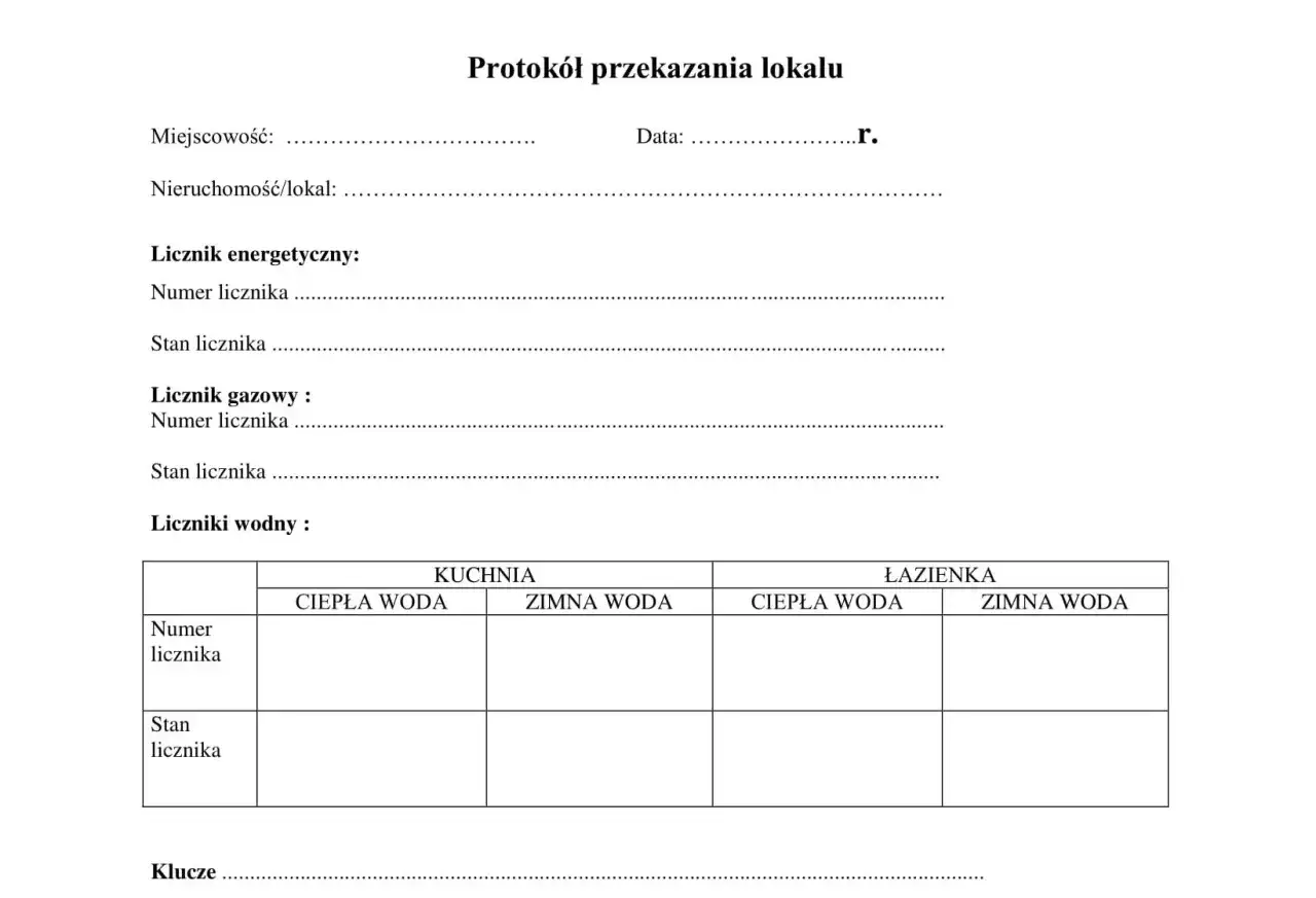 protokół zdawczo-odbiorczy mieszkania wzór
