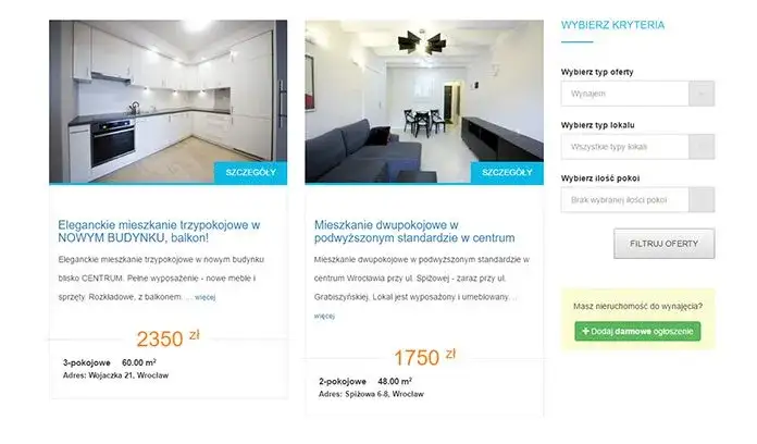 darmowe ogłoszenia wynajmu mieszkania portale