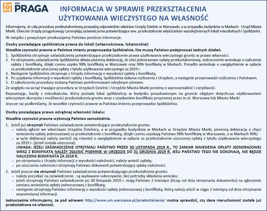 przekształcenie użytkowania wieczystego we własność